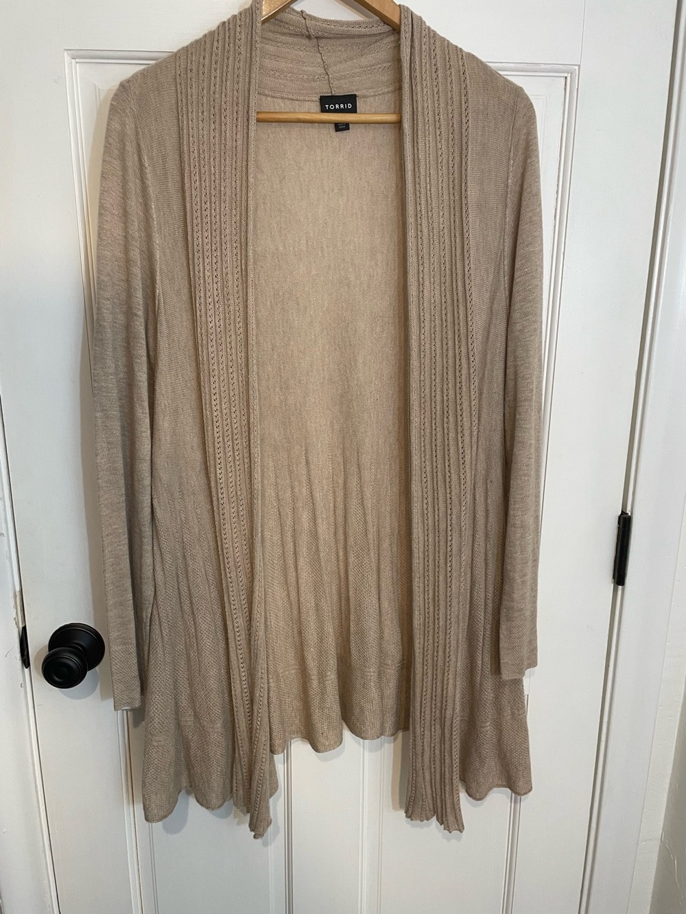 torrid Taupe Open-Front Knit Cardigan lightweight sz 1X
